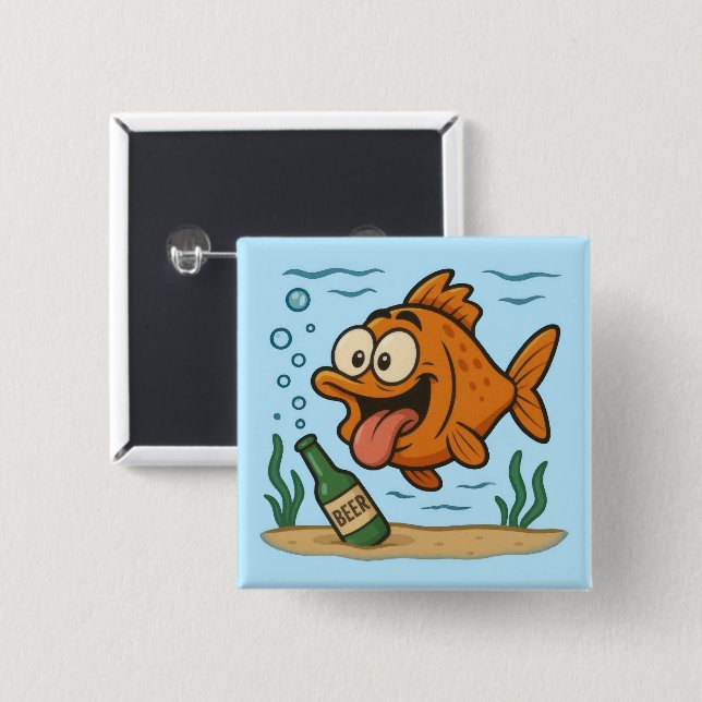 Fisch und Bier Button (Vorne & Hinten)
