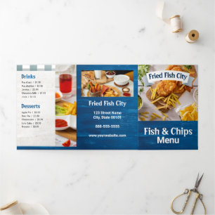 Fisch und Chips Restaurant Dining or Takeout Menü