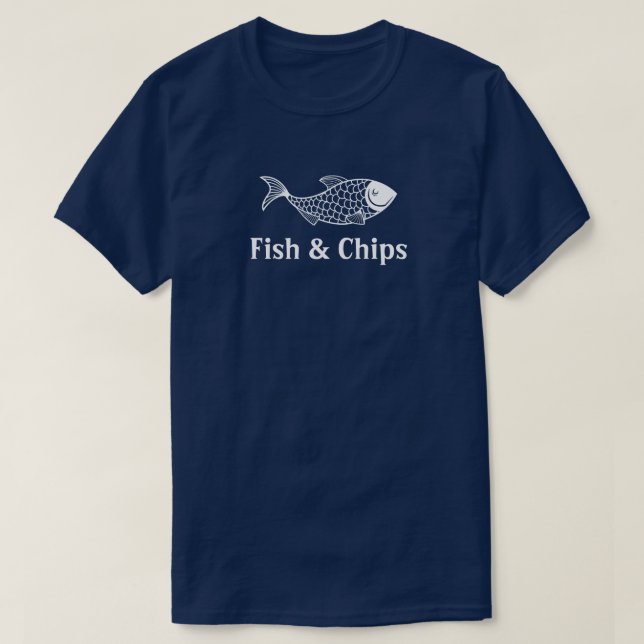 Fisch und Chips Restaurant Einheitliches Shirt (Design vorne)