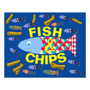 Fisch und Chips, Seebad, Chippy, Beach House Fotodruck