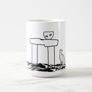 Fisch und Katze Kaffeetasse