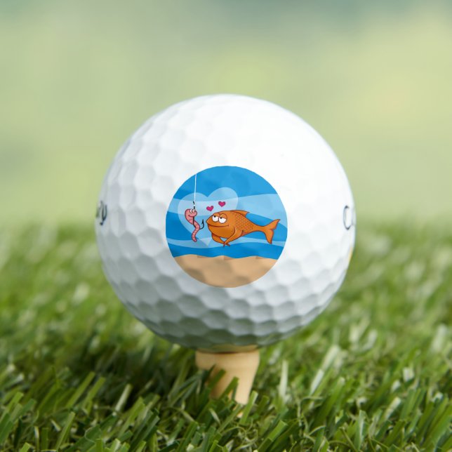 Fisch und Köder in Liebe Golfball (Insitu T-Shirt)