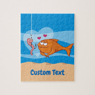 Fisch und Köder in Liebe Jigsaw Puzzle