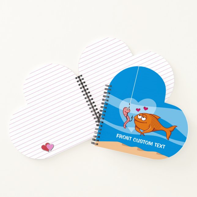 Fisch und Köder in Liebe Notizbuch (Innenseite)