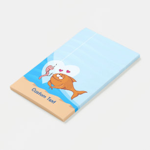 Fisch und Köder in Liebe Post-it Klebezettel