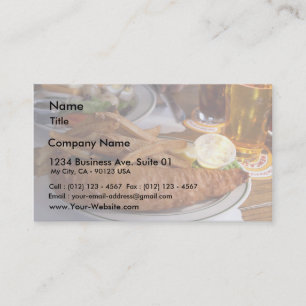 Fisch und mit einem halben Liter Apfelwein Visitenkarte