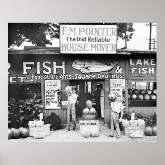 Fisch und Obst: 1936 Poster
