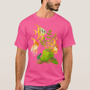 Fisch und Pflanze aus Süßwasser - Angelfisch T-Shirt