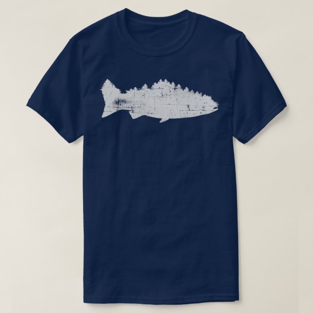 Fisch- und Waldfischerei für Männer Fische mit Rei T-Shirt (Design vorne)