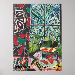 Fisch unter Fenster nach dem Matisse Poster