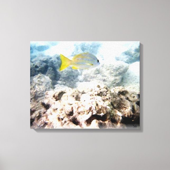 Fisch unter Wasser Leinwanddruck (Vorderseite)