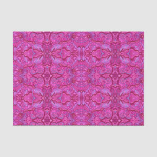 Fisch Unterwasser-Boheme-Arabesken-Muster Magenta Seidenpapier