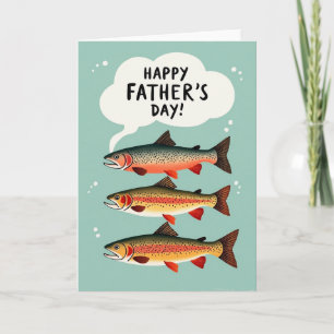 Fisch Vatertag Grußkarte Karte