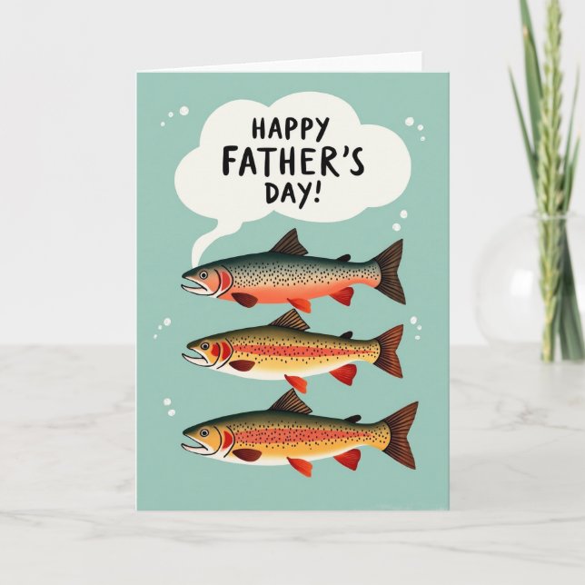 Fisch Vatertag Grußkarte Karte (Vorderseite)