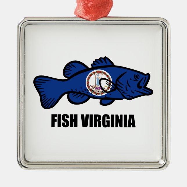 Fisch Virginia Ornament Aus Metall (Vorne)