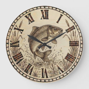 Fisch-Wanduhr Große Wanduhr