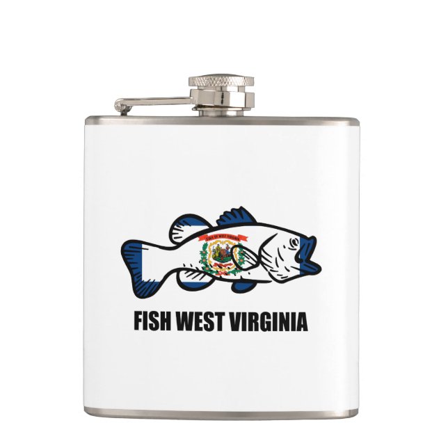 Fisch West Virginia Flachmann (Vorderseite)