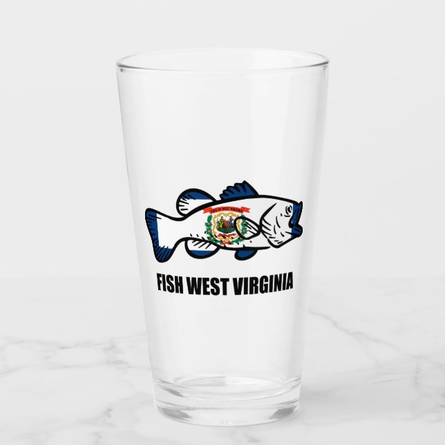 Fisch West Virginia Glas (Vorderseite)