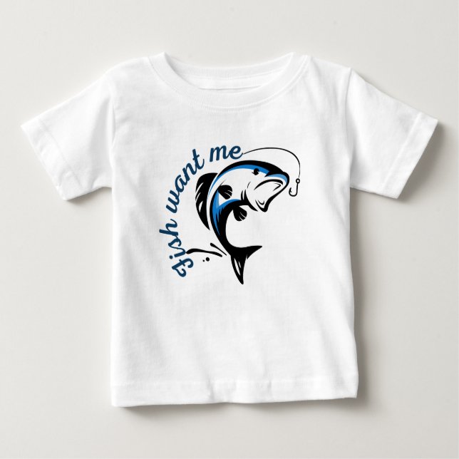 Fisch Wollte mich Baby T-shirt (Vorderseite)