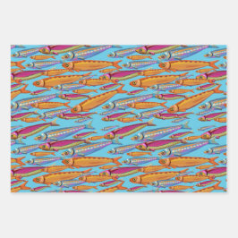 Fisch-Wrapping-Papierblätter Geschenkpapier Set