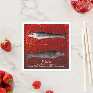 Fisch Zodiac-Geburt Party Serviette