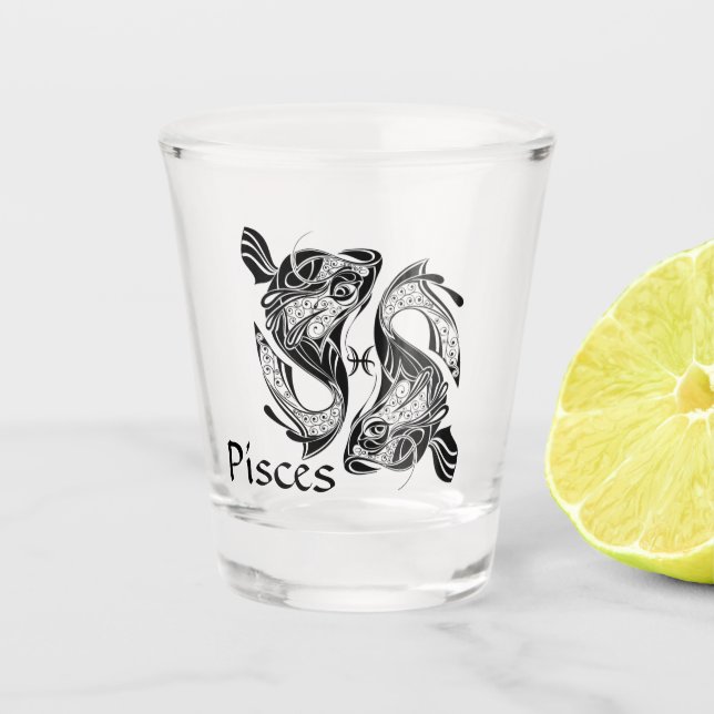 Fisch Zodiakglas Schnapsglas (Vorderseite)