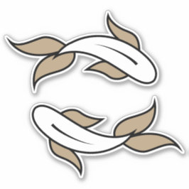 Fisch-Zwillingsfischwasser-Zeichen astronomisches  Aufkleber