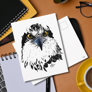 Fischadler "König der Vögel" Original Kunst Feiertagspostkarte