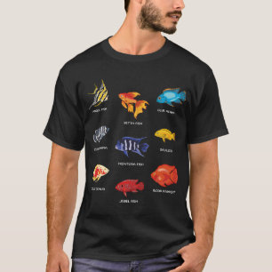Fischarten Aquarist Aquarium T-Shirt