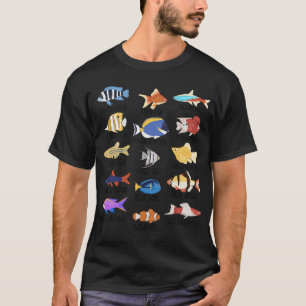 Fischarten Arten von Süßwasserfischen Fischer Fi T-Shirt