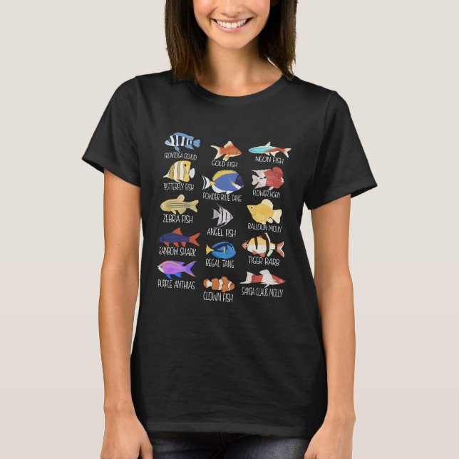 Fischarten Fisherin T-Shirt (Vorderseite)