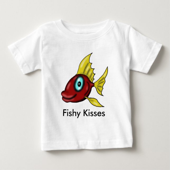 Fischartiges Kuss-Babyt-stück Baby T-shirt (Vorderseite)