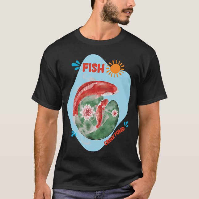 Fischbach Teich (Koi) T-Shirt (Vorderseite)