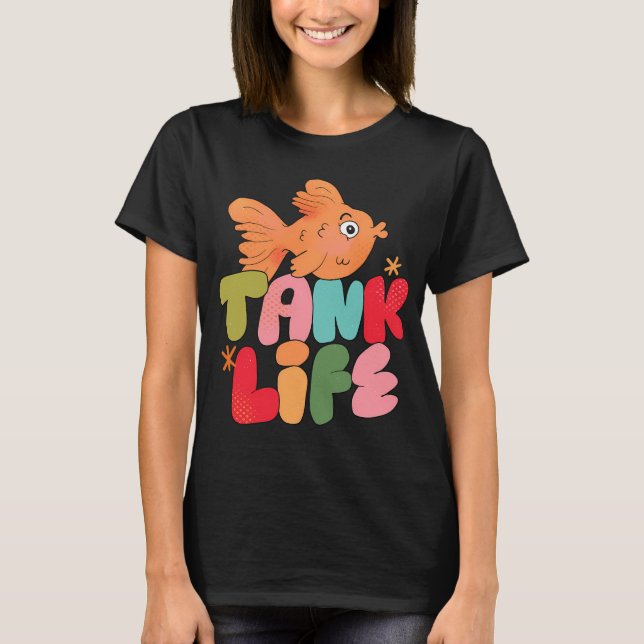 Fischbecken Leben (Pink) T-Shirt (Vorderseite)