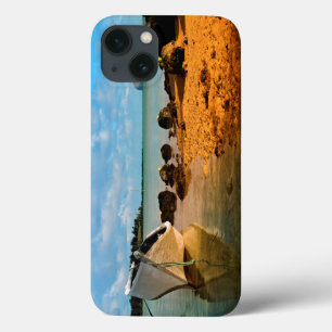 Fischboot am mauritianischen Strand mit Insel Case-Mate iPhone Hülle