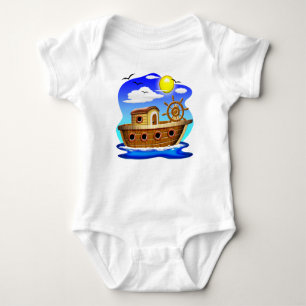 Fischboot Cartoon Baby Strampler