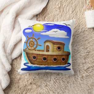 Fischboot Cartoon  Kissen
