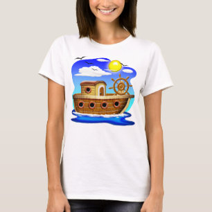 Fischboot Cartoon  T-Shirt