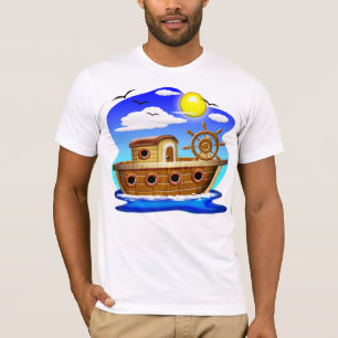 Fischboot Cartoon T-Shirt