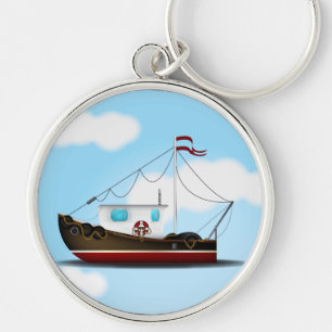 Fischboot Schlüsselanhänger