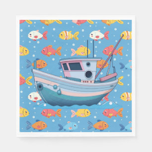 Fischboot serviette