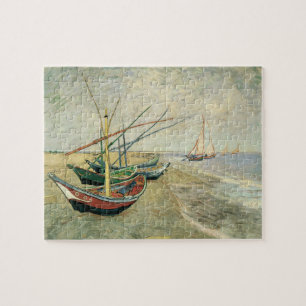 Fischboote am Strand von Vincent van Gogh Puzzle