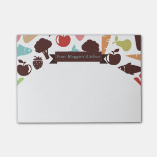 FischBrotfruchtgemüsenahrungsmittelKochs-Catering Post-it Klebezettel