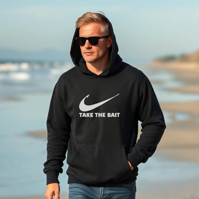 Fischbügel nehmen den Köder Hoodie (Fish Hook Take the Bait Fisherman Style Fisherman Fashion Fathers Day Hoodie Gifts for him)