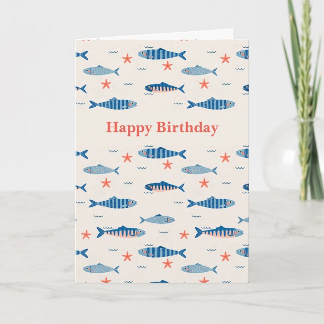 Fischchen Alles Gute zum Geburtstag Karte (Vorderseite)