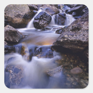 Fischcreek Falls near Steamboat Springs Colorado Quadratischer Aufkleber