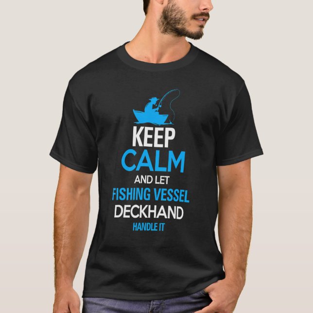 Fischdeckhelfer Tee Boote und Fische (Vorderseite)