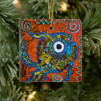 Fischdekoration Keramikornament