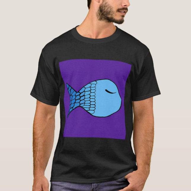 Fischdesign-Digitalkunstwerk T-Shirt (Vorderseite)