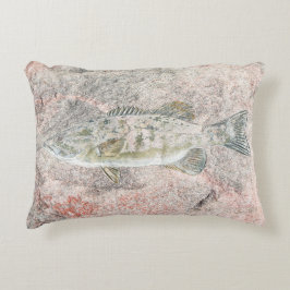 Fischdesign in Stein Zierkissen